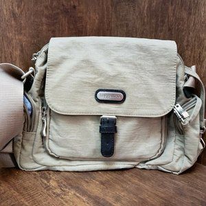 Bagallini Tan Nylon Travel Purse Multiple Pockets